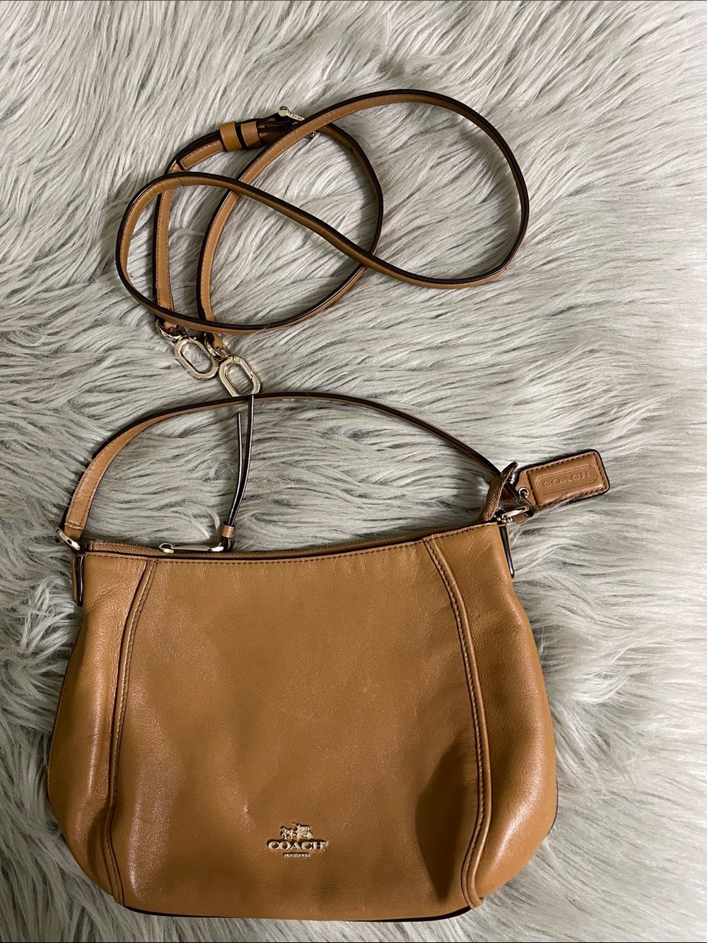 Coach Tan  Shoulder Bag with Adjustable Strap